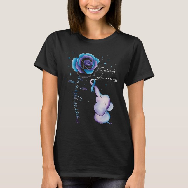 T-shirt Sensibilisation à la prévention du suicide Fleur d (Devant)