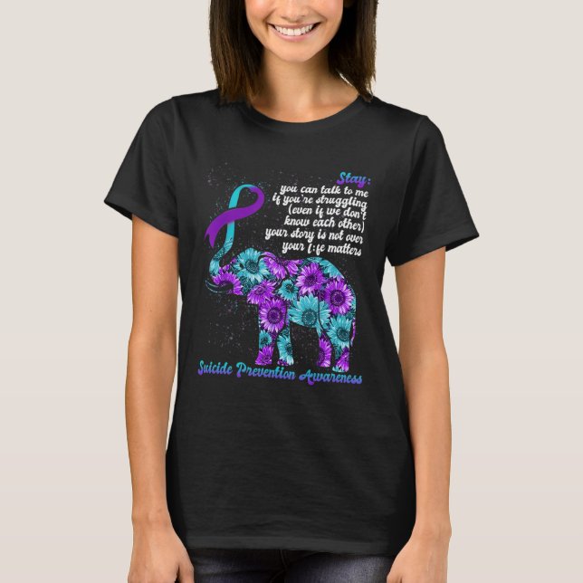 T-shirt Sensibilisation à la prévention du suicide - Reste (Devant)