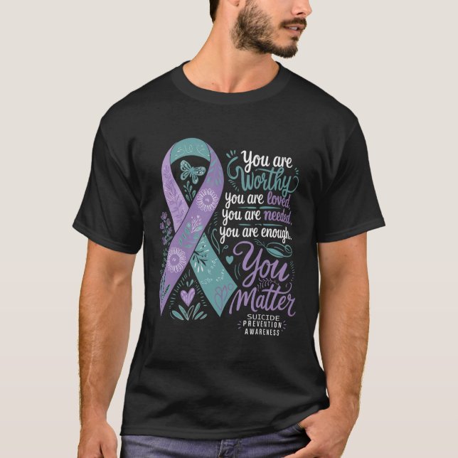 T-shirt Sensibilisation à la prévention du suicide Soutien (Devant)