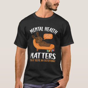 T-shirt Sensibilisation à la santé mentale Chocolat Bunny 
