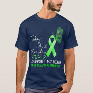 T-shirt Sensibilisation à la santé mentale Je soutiens mon
