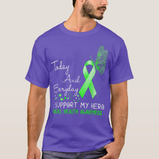 T-shirt Sensibilisation à la santé mentale Je soutiens mon
