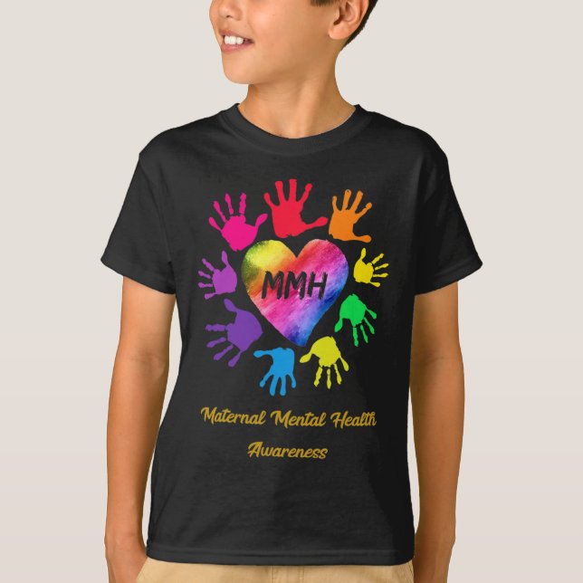 T-shirt Sensibilisation à la santé mentale maternelle Cade (Devant)