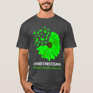 T-shirt Sensibilisation À La Santé Mentale Papillon Tourne