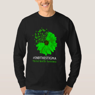 T-shirt Sensibilisation À La Santé Mentale Ruban Tournesol