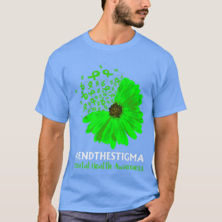 T-shirt Sensibilisation À La Santé Mentale Ruban Tournesol