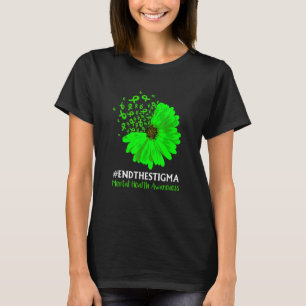 T-shirt Sensibilisation À La Santé Mentale Ruban Tournesol