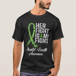 T-shirt Sensibilisation à la santé mentale Sa lutte est mo