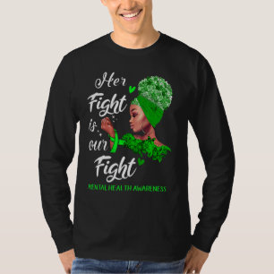 T-shirt Sensibilisation à la santé mentale Sa lutte est no