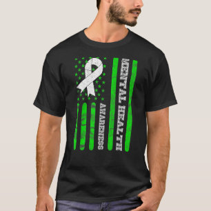 T-shirt Sensibilisation À La Santé Mentale Sur Le Dos Drap