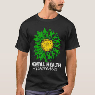 T-shirt Sensibilisation à la santé mentale Tournesol à rub