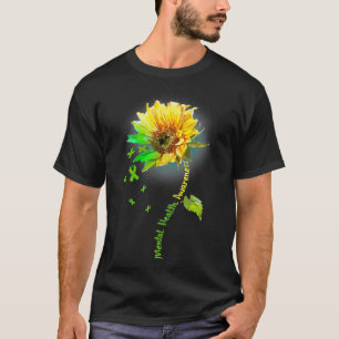 T-shirt Sensibilisation à la santé mentale Tournesol Ribbo