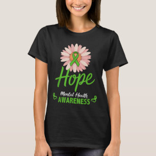 T-shirt Sensibilisation à la santé mentale Tournesol Ruban