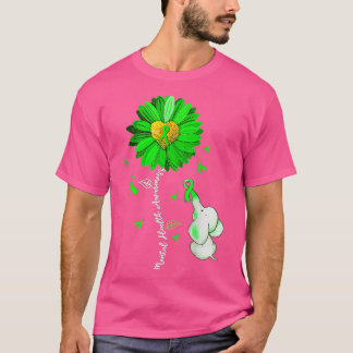 T-shirt Sensibilisation à la santé mentale Tournesol Vert 