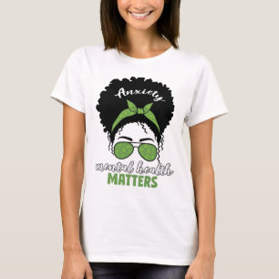 T-shirt Sensibilisation à la santé Messy Bun Problèmes de
