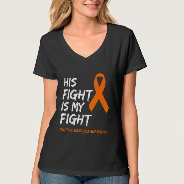 T-shirt Sensibilisation à la sclérose en plaques Son comba (Devant)