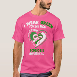 T-shirt Sensibilisation à la Scoliose Je Porte Vert Pour M
