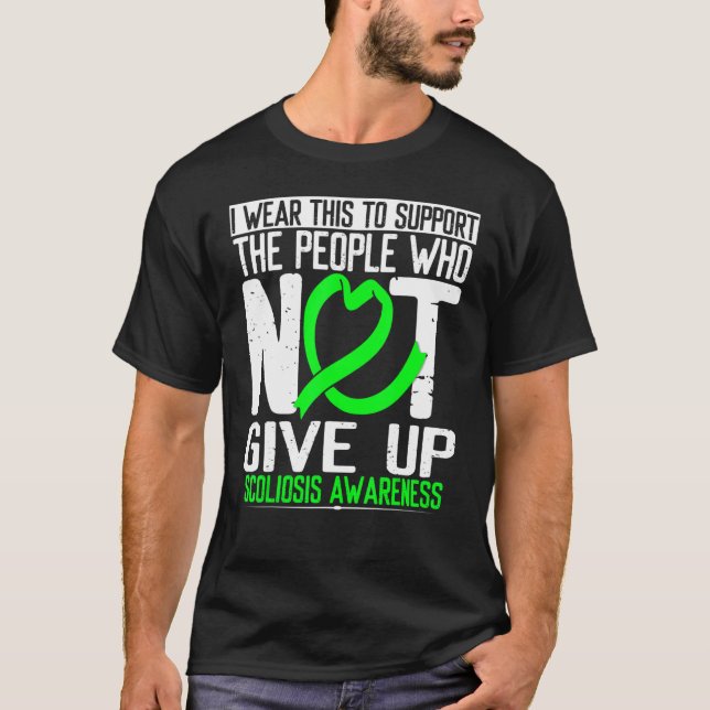 T-shirt Sensibilisation à la scoliose Ne pas abandonner la (Devant)