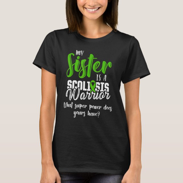 T-shirt Sensibilisation à la Scoliose Survivant du guerrie (Devant)