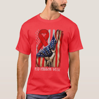 T-shirt Sensibilisation à la Semaine du ruban rouge Drapea