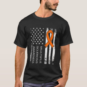 T-shirt Sensibilisation à la SEP, drapeau en détresse et r