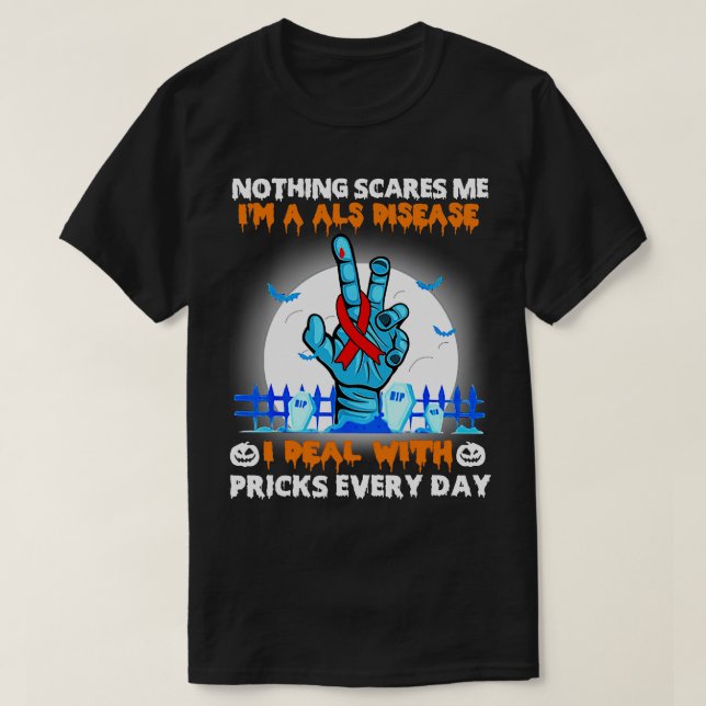 T-shirt SENSIBILISATION À LA SLA Rien Ne me fait peur Joye (Design devant)