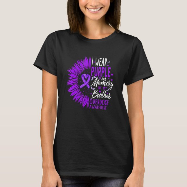 T-shirt Sensibilisation À La Surdose De Drogue En Mémoire  (Devant)