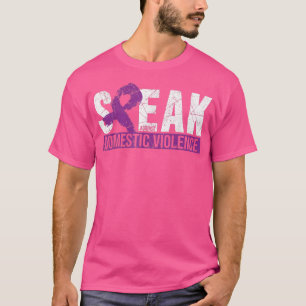 T-shirt Sensibilisation à la violence domestique Violet de