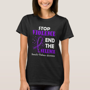 T-shirt Sensibilisation à la violence familiale Ruban viol