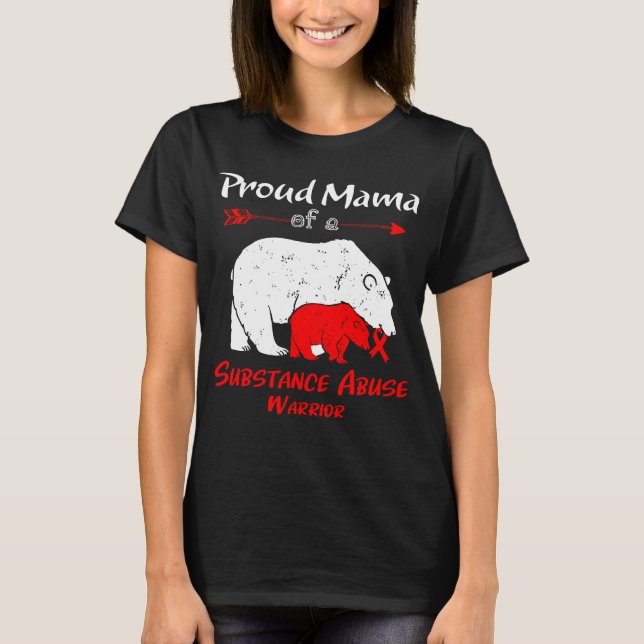 T-shirt Sensibilisation à l'abus de substance Proud Mama B (Devant)