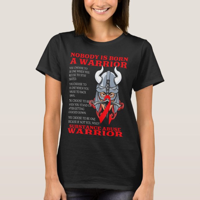 T-shirt Sensibilisation à l'abus de substances Recouvremen (Devant)