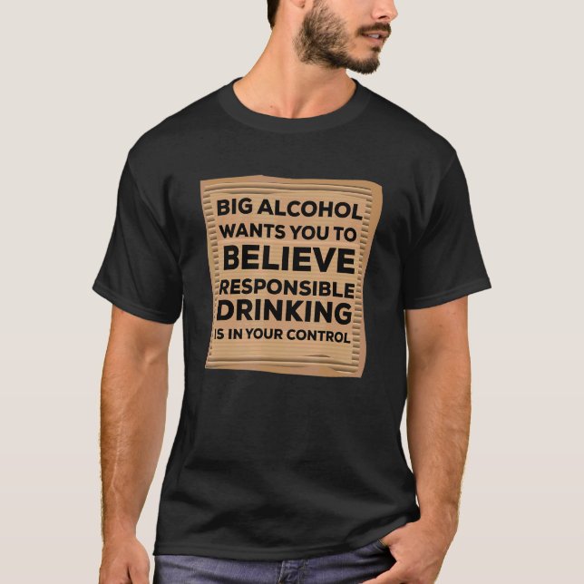 T-shirt Sensibilisation à l'alcool Récupération Addiction  (Devant)