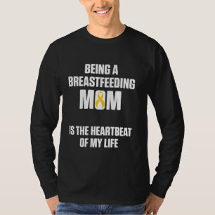 T-shirt Sensibilisation à l'allaitement Vie Lait du sein L
