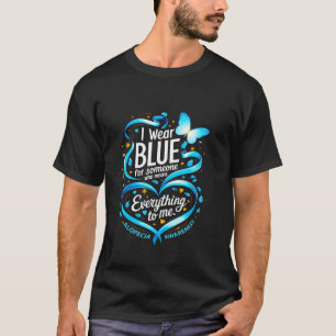 T-shirt Sensibilisation à l'alopécie Je porte du bleu pour
