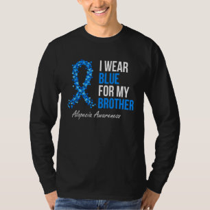 T-shirt Sensibilisation à l'alopécie Je porte du bleu pour