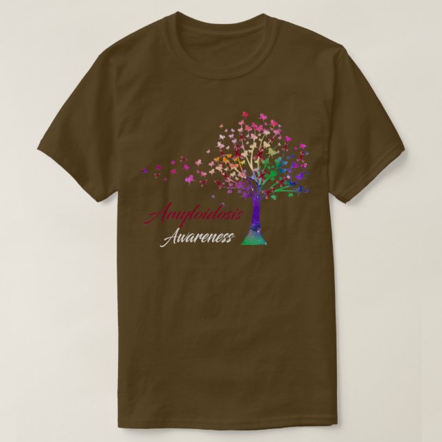 T-shirt Sensibilisation à l'amyloidose Soutien à l'arbre d (Design devant)