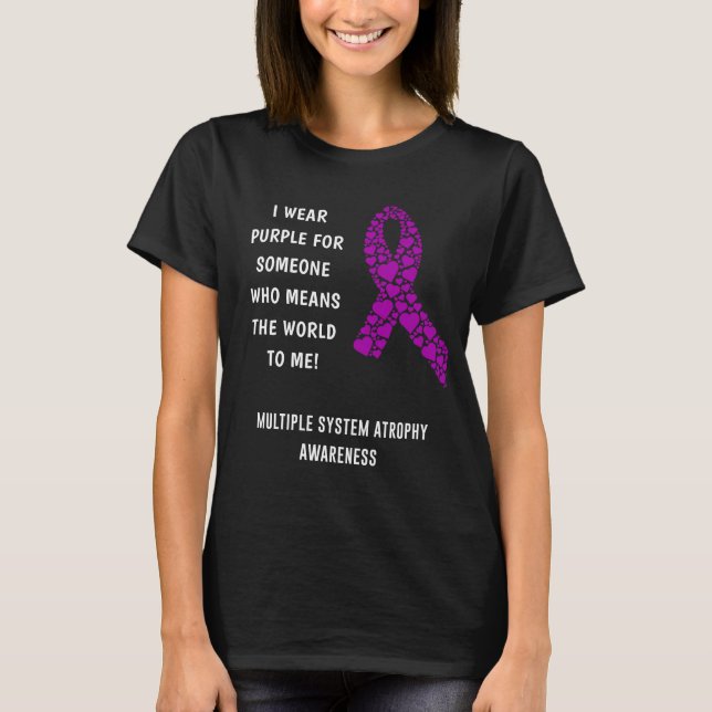 T-shirt Sensibilisation à l'atrophie des systèmes multiple (Devant)