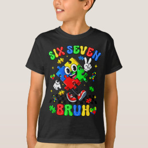T-shirt Sensibilisation à l'autisme 67 six sept bruh puzzl