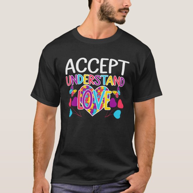 T-shirt Sensibilisation à l'autisme Accepter Comprendre Am (Devant)