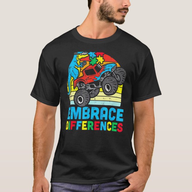 T-shirt Sensibilisation à l'autisme Accepter les différenc (Devant)