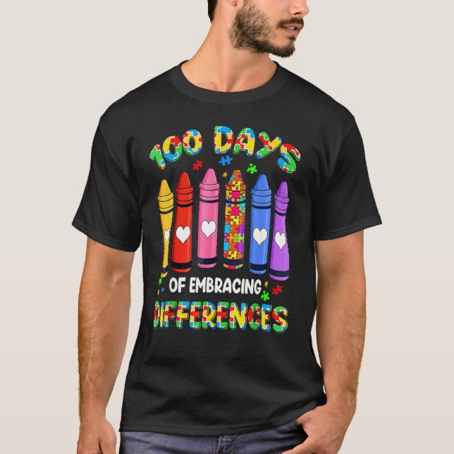 T-shirt Sensibilisation à l'autisme Accepter les différenc (Devant)
