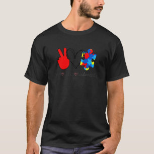 T-shirt Sensibilisation à l'autisme Amour Paix Et Compréhe
