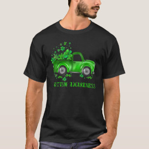 T-shirt Sensibilisation à l'autisme Camion vert Shamrock S