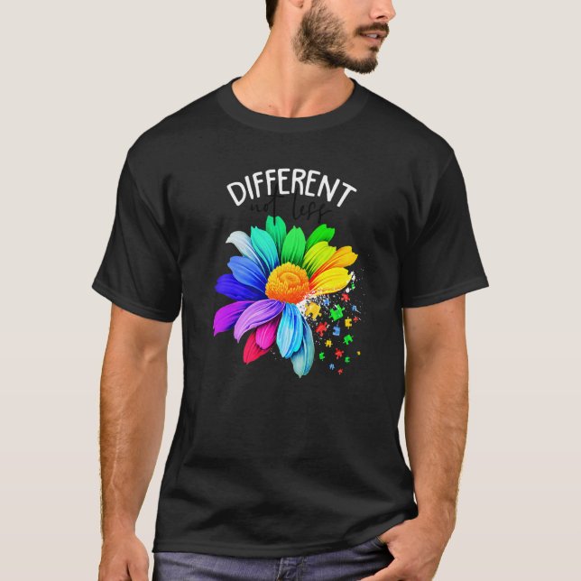 T-shirt Sensibilisation à l'autisme Différent Pas moins Fl (Devant)