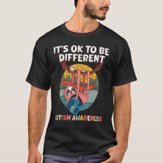 T-shirt Sensibilisation à l'autisme du paresseux Il est ok