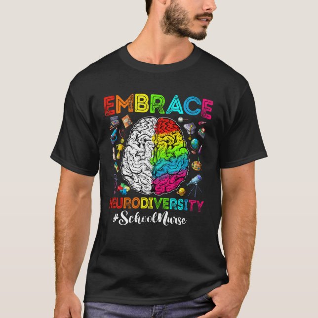T-shirt Sensibilisation à l'autisme, embrasser la neurodiv (Devant)