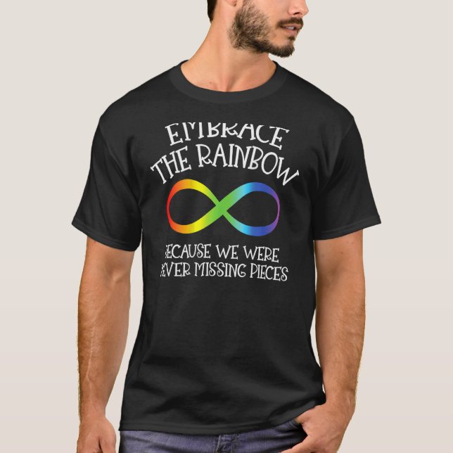 T-shirt Sensibilisation à l'autisme Embrasser l'infini de  (Devant)