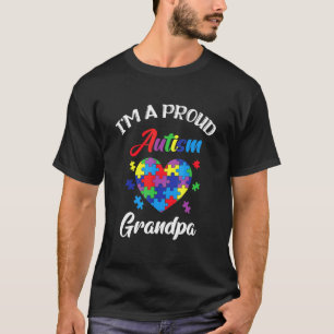 T-shirt Sensibilisation à l'autisme Fier Grand-père autist