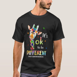 T-shirt Sensibilisation à l'autisme Girafe Mignon Animal C