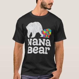 T-shirt Sensibilisation à l'autisme Grand-mère Nana Ours S